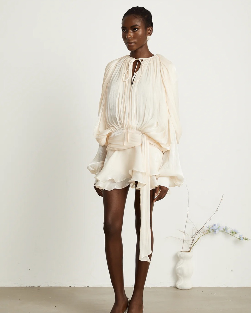 Miss Rosier Draped Dress by Miss Rosier - Pickle