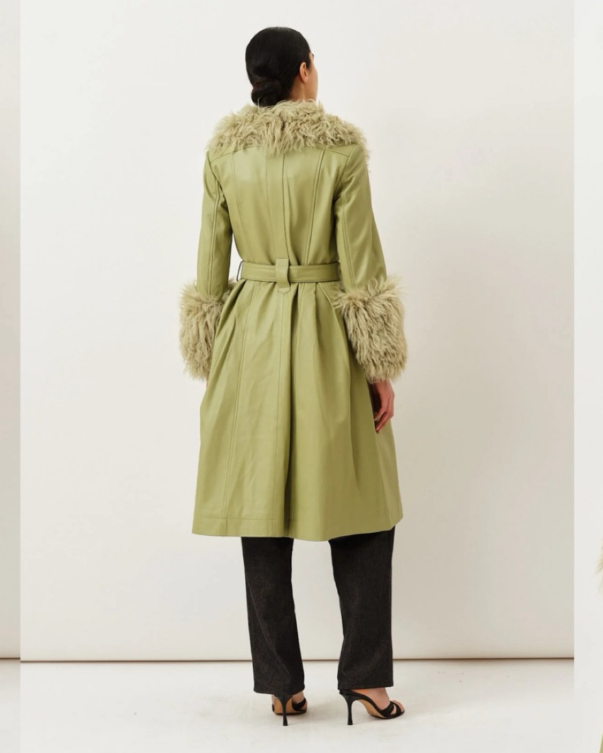 FOXY SHEARLING COAT SAGE by Saks Potts - Pickle