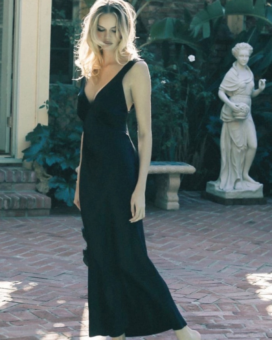 ワンピース herlipto Deauville Gathered Long Dress herlipto Deauville Gathered Long Dress M