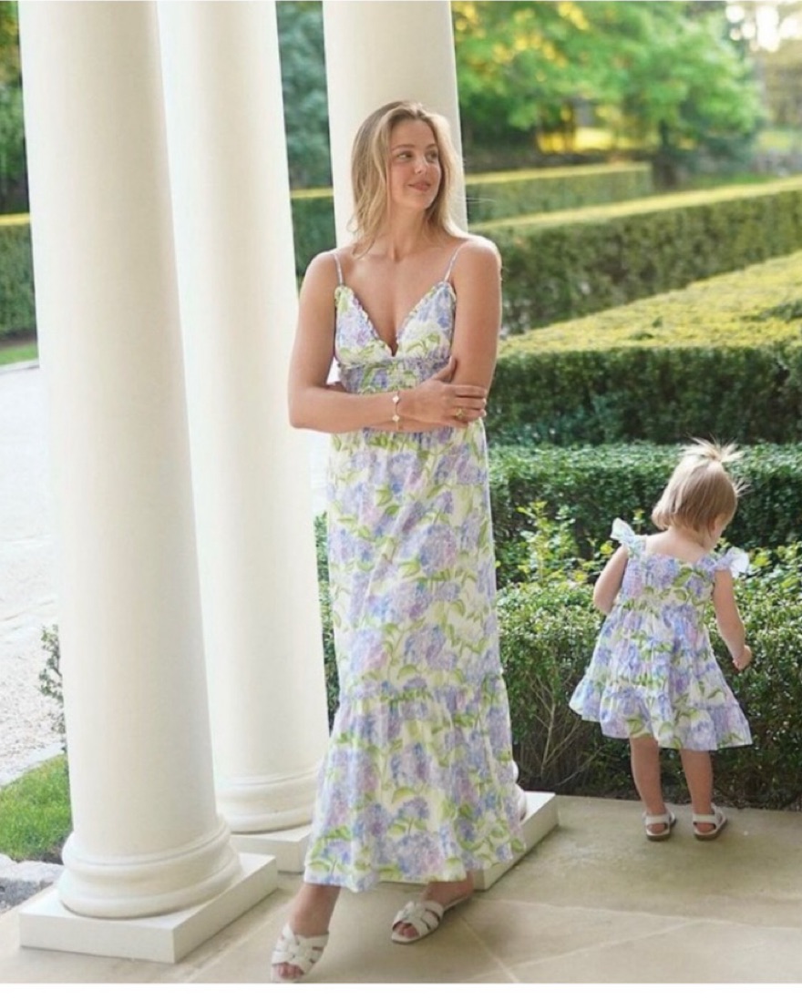 Dottie Nap Dress Hydrangea Crepe by Hill House Home - Pickle