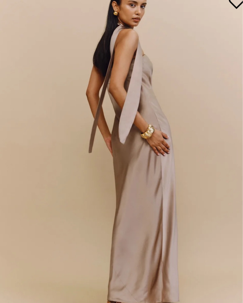 Reformation Oren Dress With Scarf by Reformation - Pickle