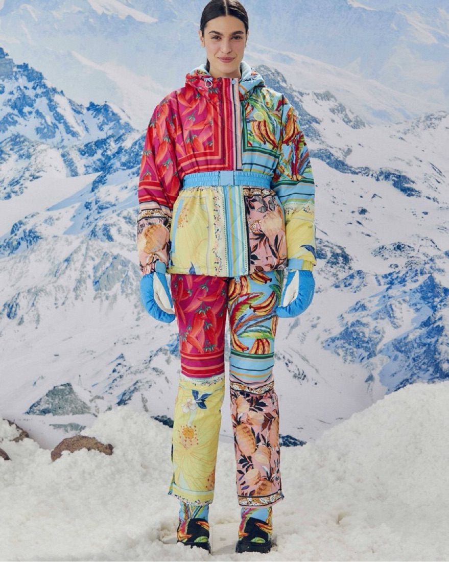 Ryoxxx　リメイクデニム★ヒョウ柄MIXフリンジ＋ストラップセット Farm Rio Mixed Scarves Ski Set by Farm Rio - Pickle