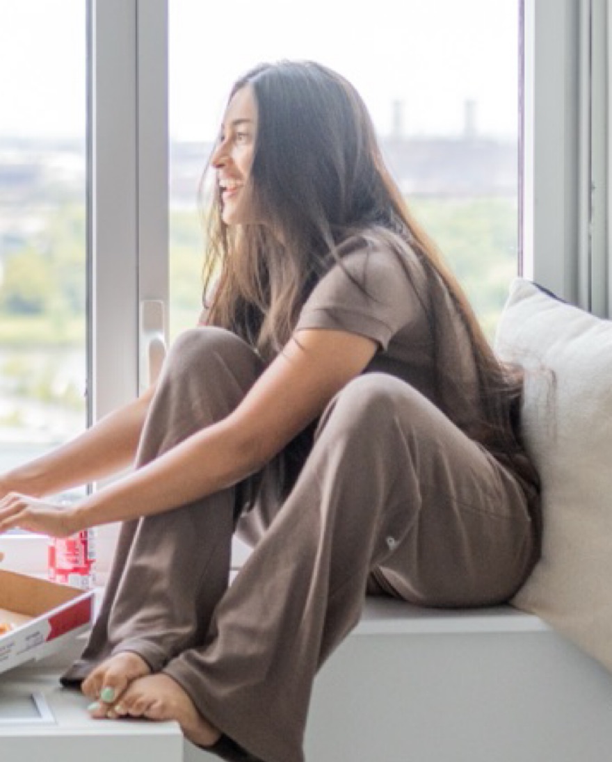 Alo Waffle Lounge Set by Alo Yoga - Pickle