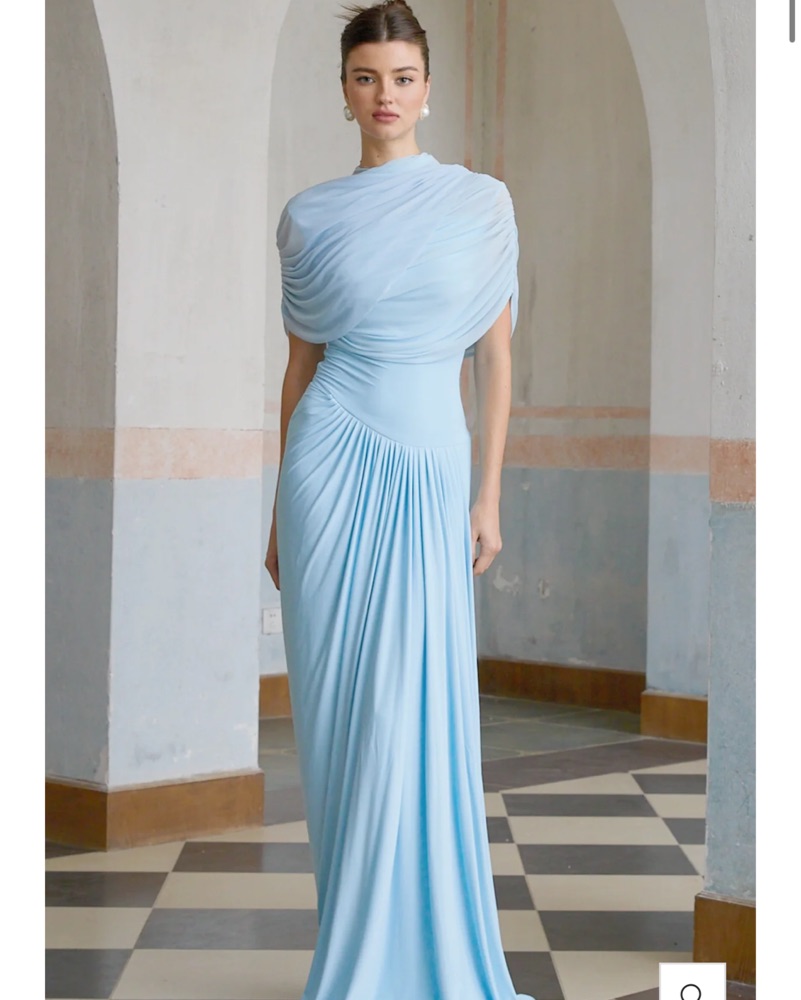 Long Blue Formal Dress Gown by Miss Rosier - Pickle