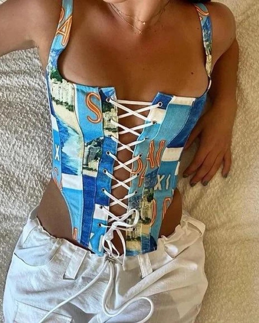 White Fox Boutique Good News Bustier by White Fox Boutique - Pickle
