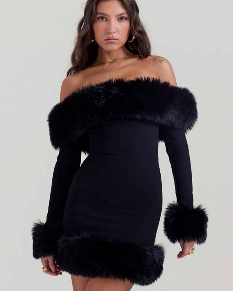 black dress fashion nova Elena Midi Size:Size XL EOSS_SALE_23 House of CB black