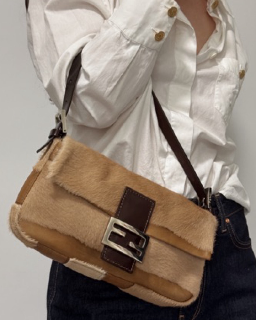 Fendi Western Fur Baguette by Fendi - Pickle