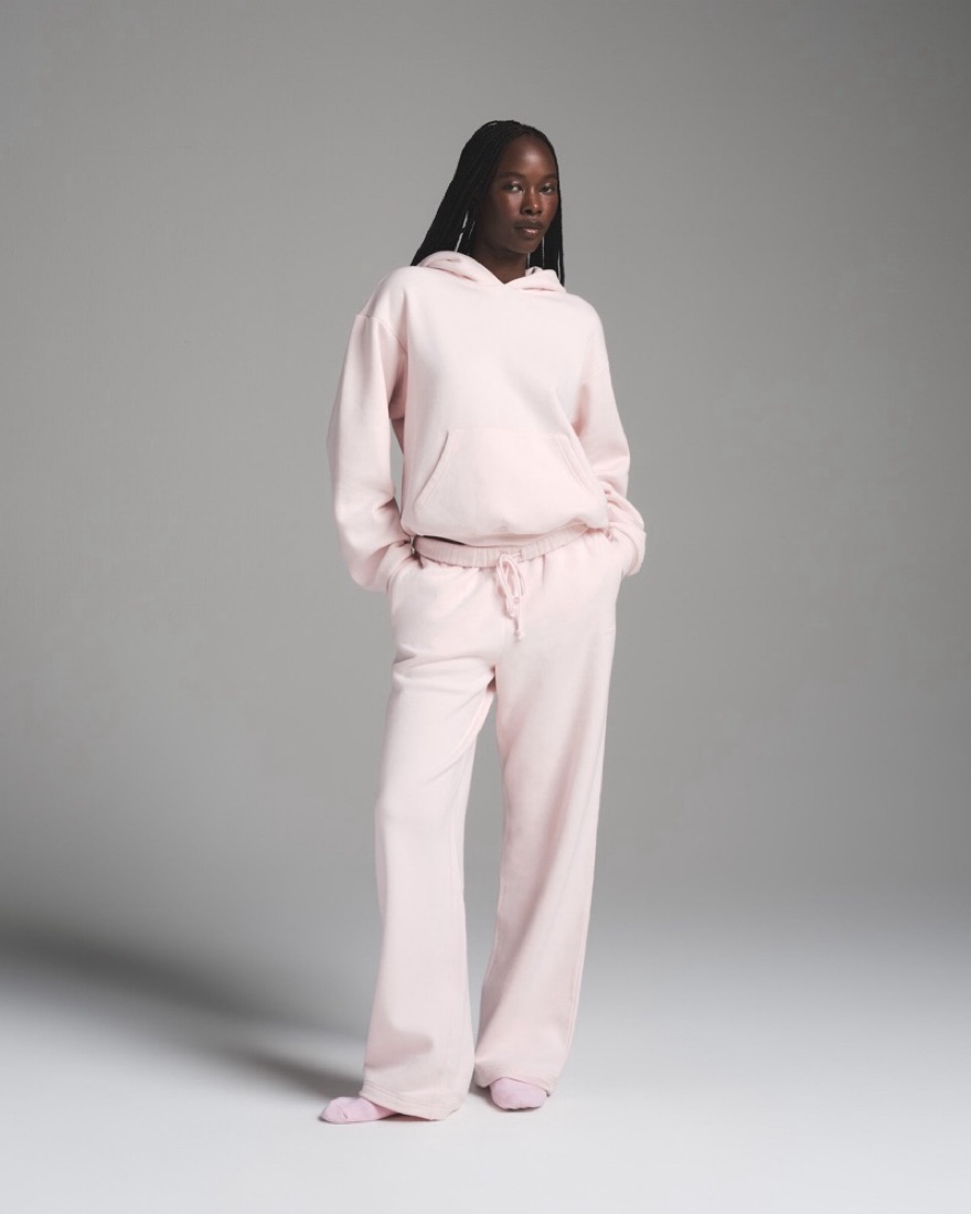 Skims Pink Cotton Fleece Sweat Set by Skims - Pickle