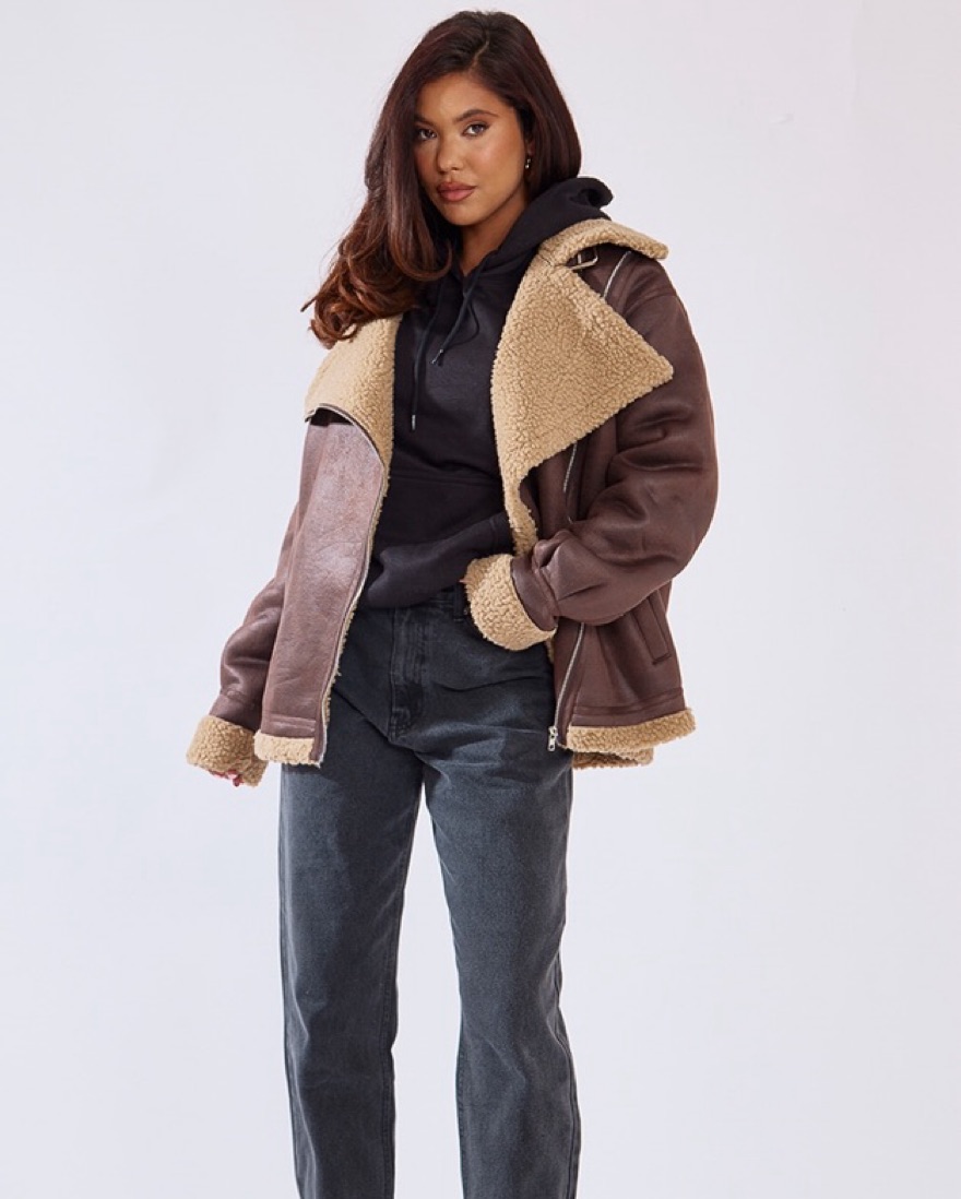 Oversized Aviator Jacket by PLT - Pickle