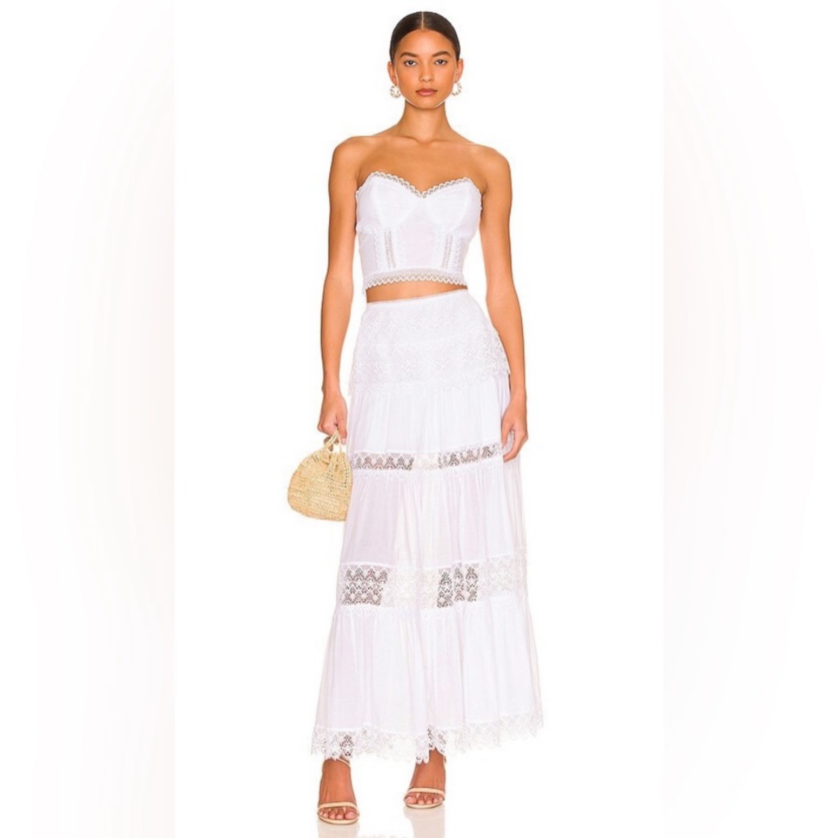 Charo ruiz ibiza White Eyelet Set by Charo Ruiz - Pickle