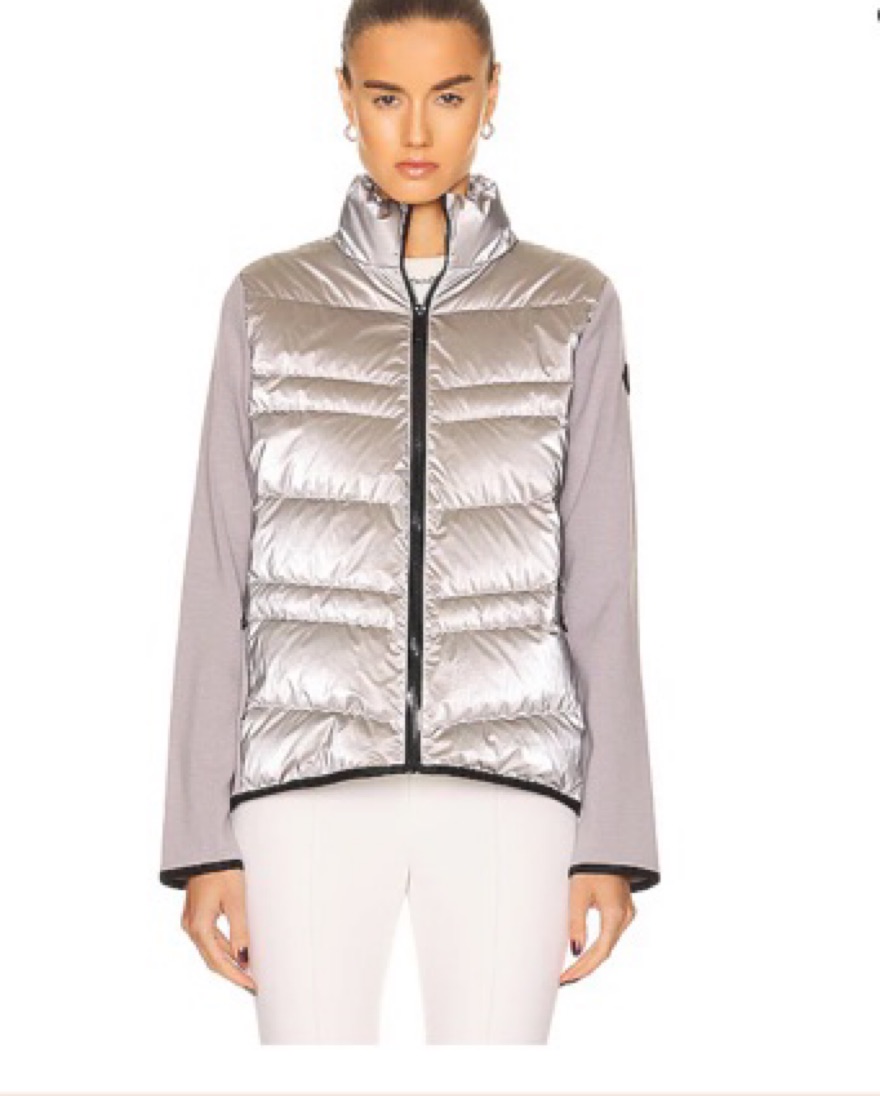Moncler Matte Silver Zip Up by Moncler - Pickle
