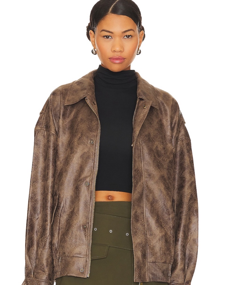 Lioness Kenny Bomber Jacket by Lioness - Pickle