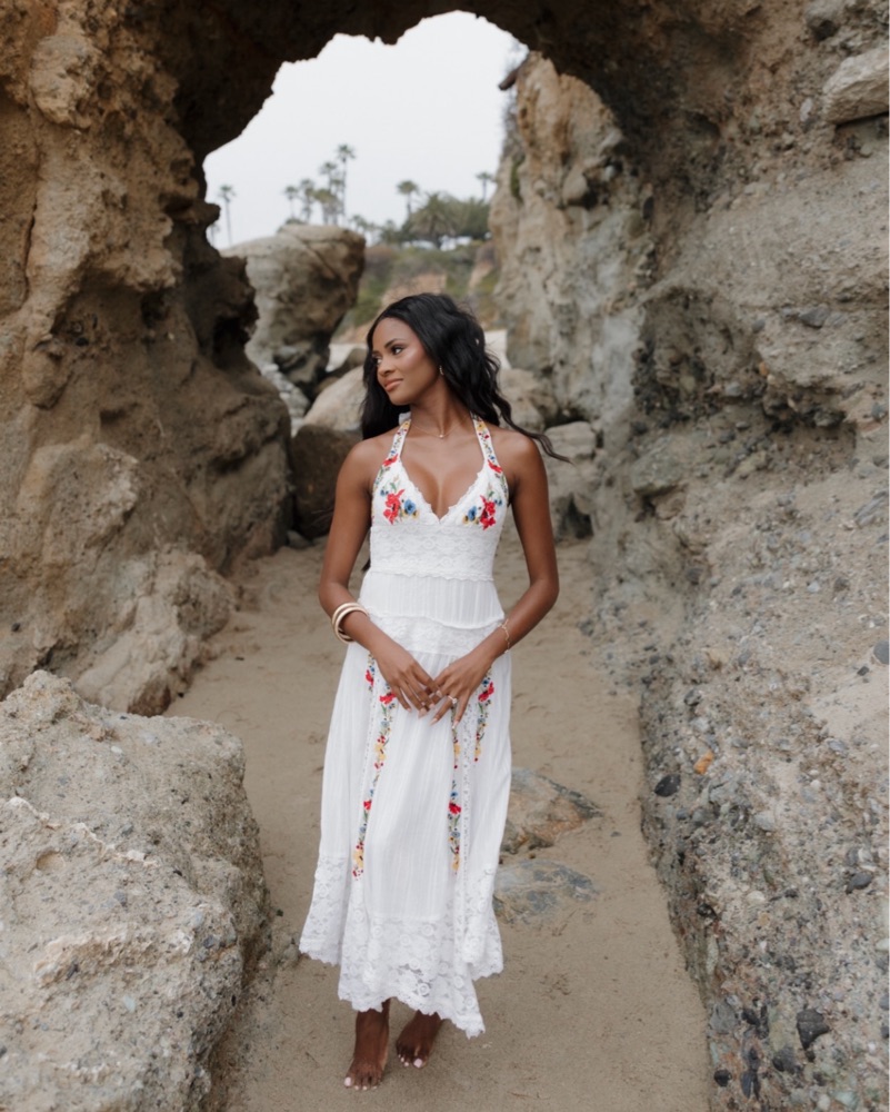 Floral Lace Midi Dress by Free People - Pickle