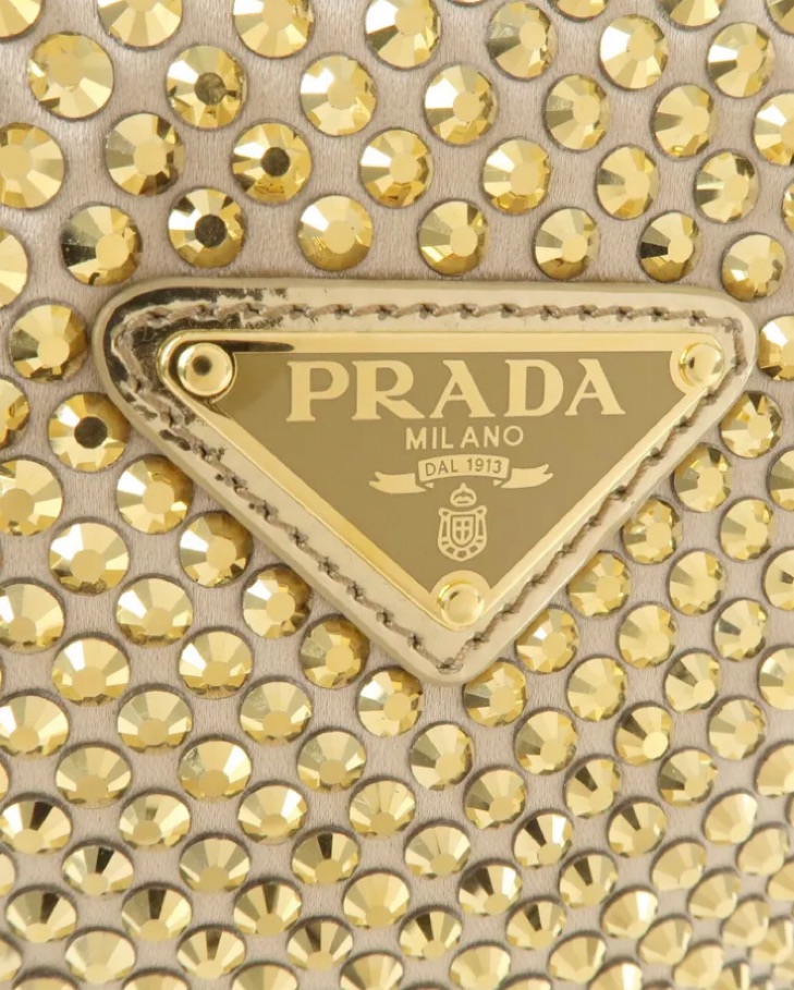 Prada Triangle Crystal Shoulder Bag by Prada - Pickle