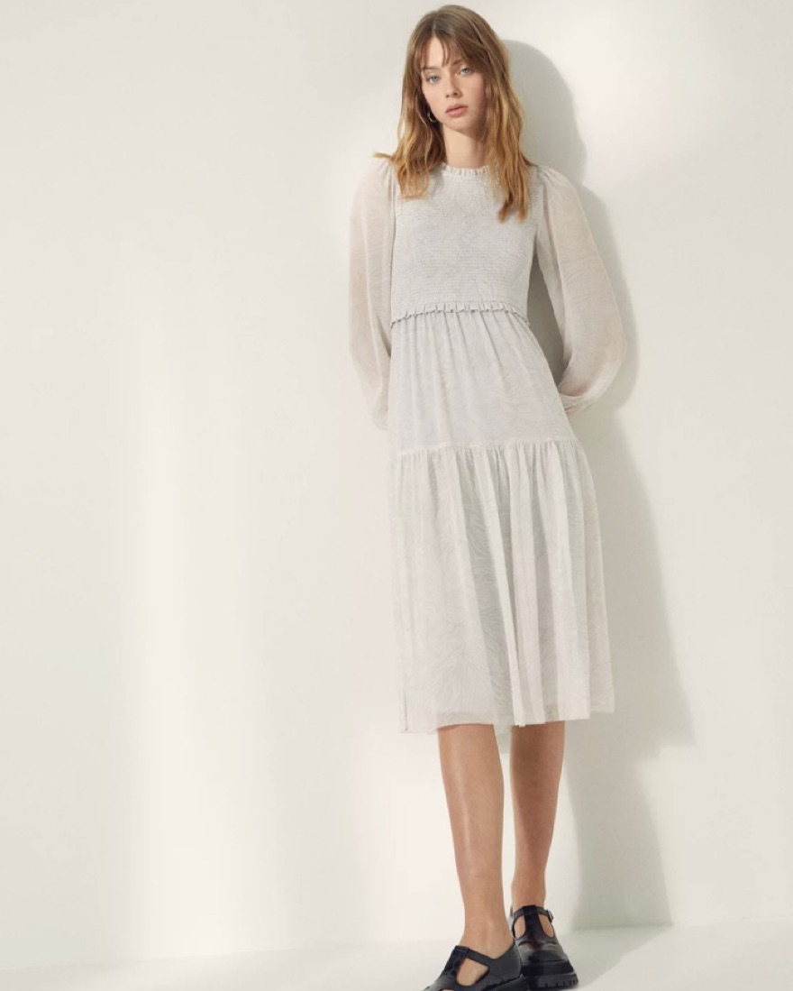 Aritzia Wilfred Rosalyn Midi Dress Pickle