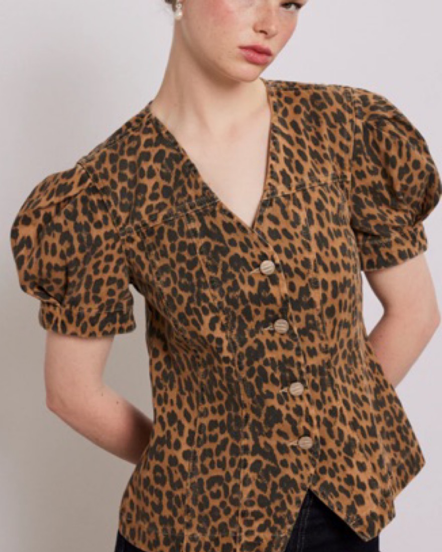 Damson Madder Leopard Top by Damson Madder - Pickle