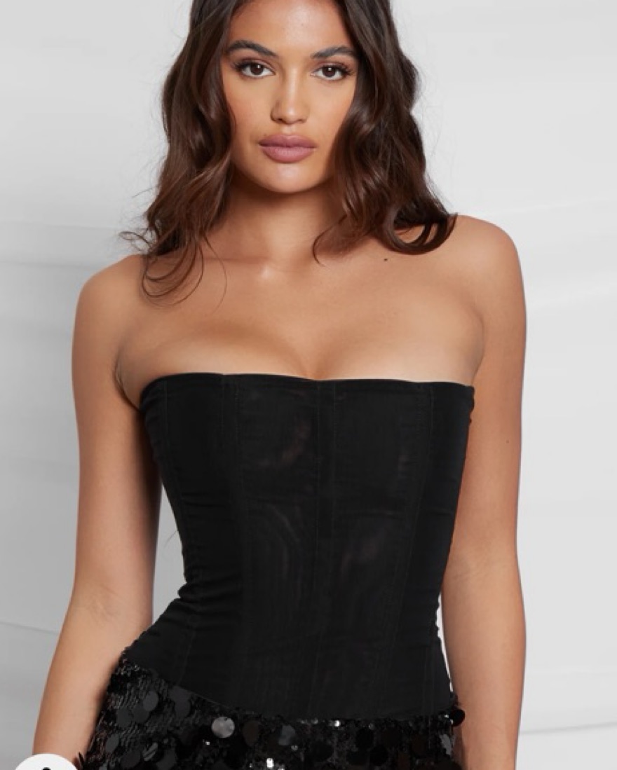 LEAU Black Corset Top by Leau - Pickle