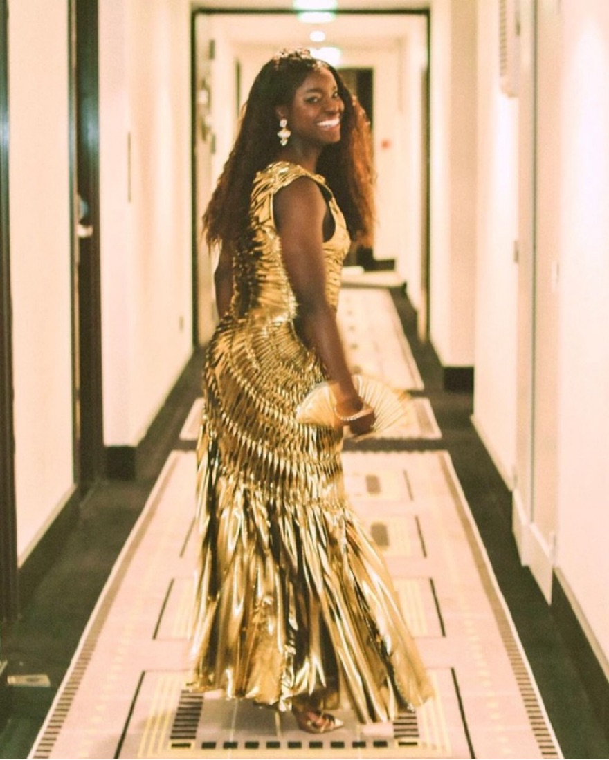 ゴールド　タンゴドレス Georgia Hardinge Fossil Dress by Georgia Hardinge - Pickle