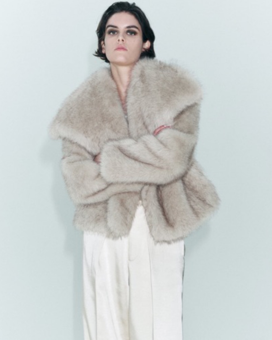Viral Zara Fur Coat by Zara - Pickle