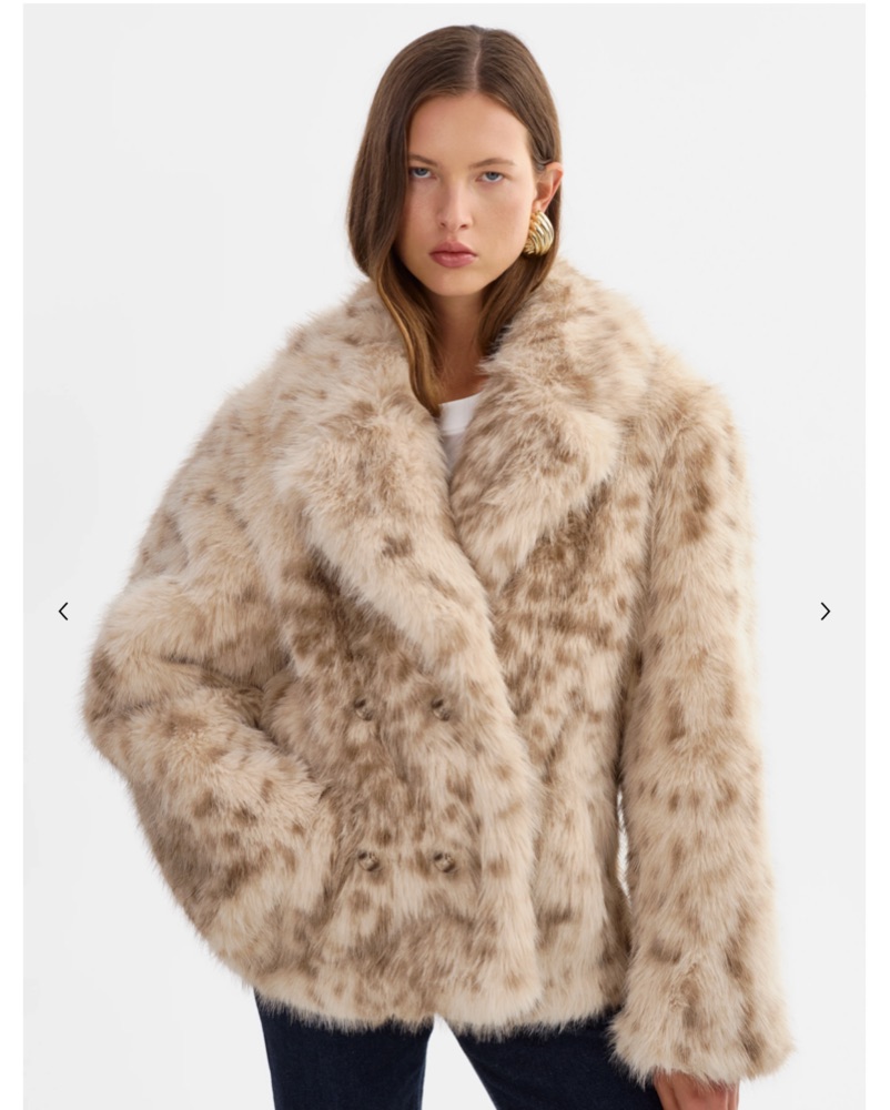 Lamarque Faux Fur Coat by LAMARQUE - Pickle