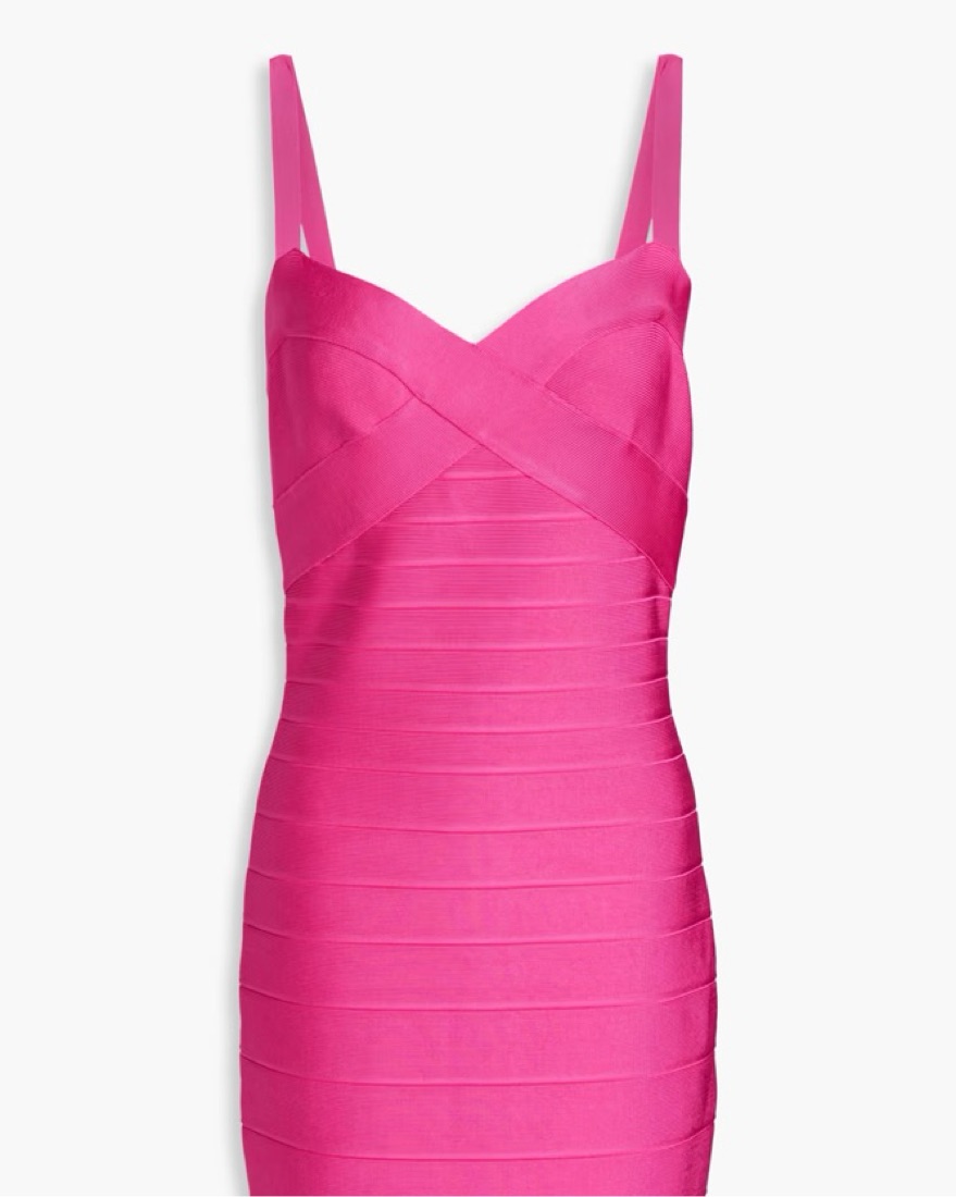 Hervé Léger Bandage Mini Dress Pink by Herve Leger - Pickle