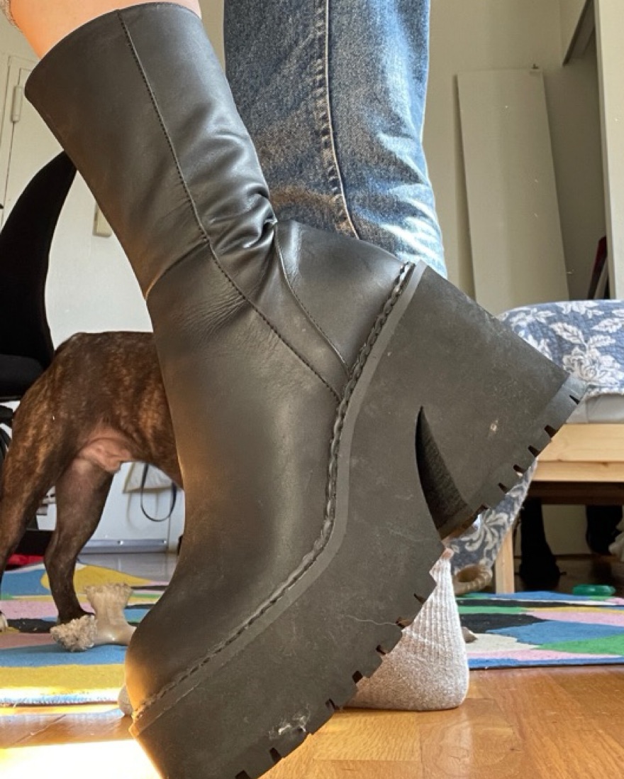 Black Unif Boots Size 8 by UNIF - Pickle