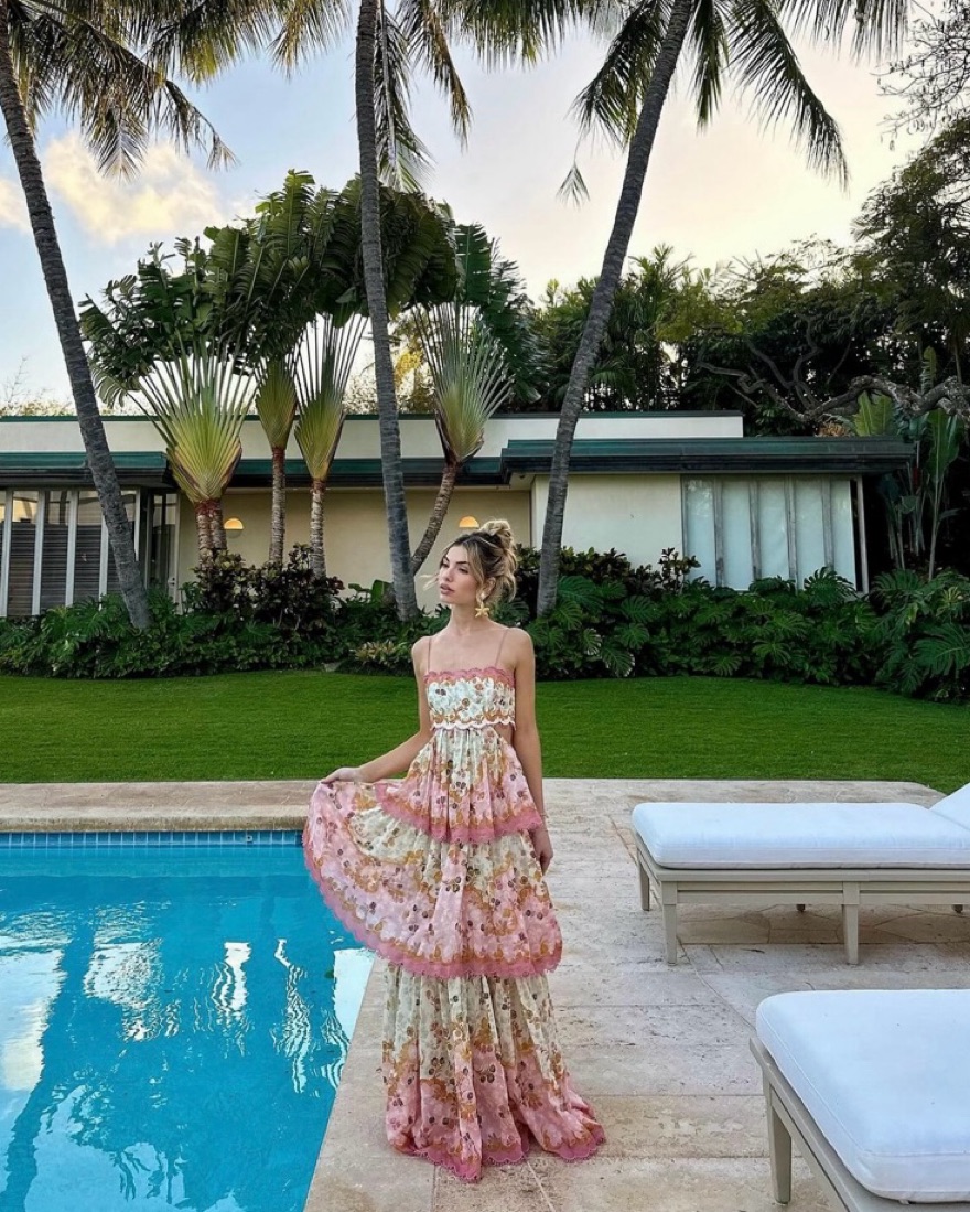 の*り様 Mmeeme Spiral frill flower long one Zimmerman Laurel Frill Dress by Zimmermann - Pickle