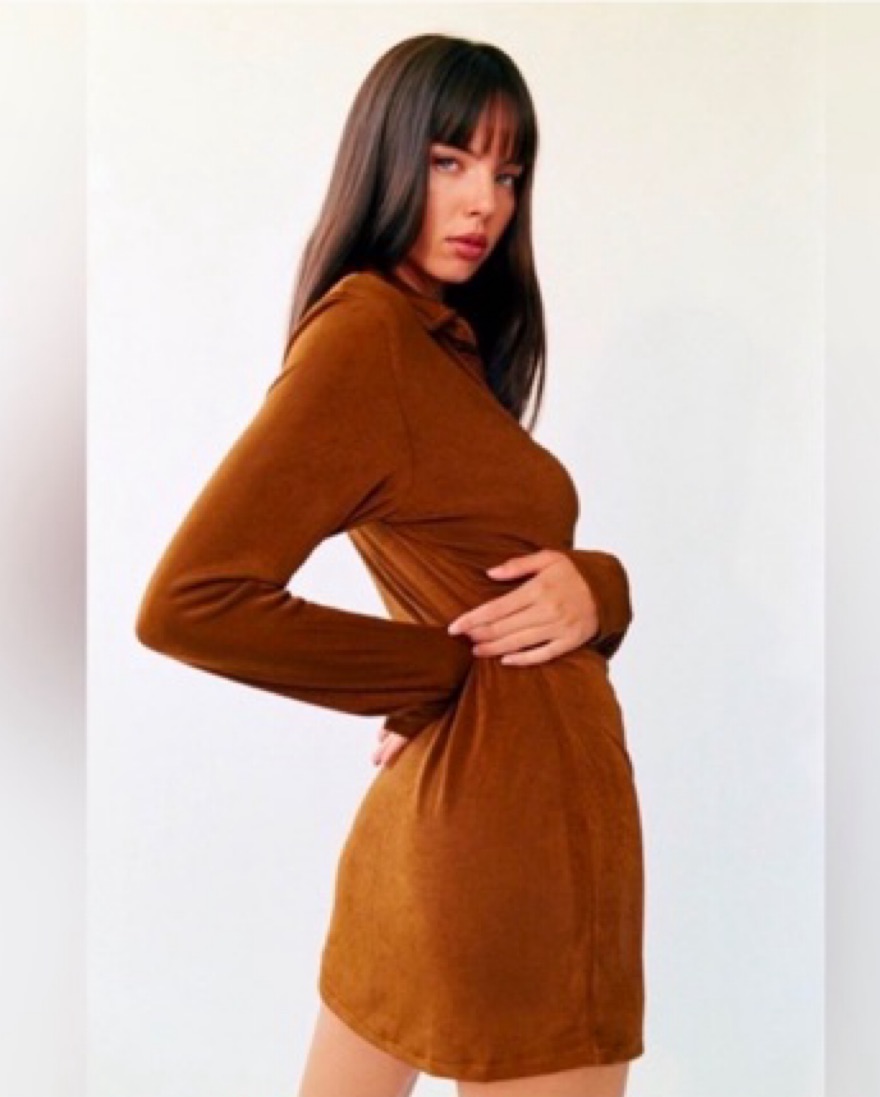 With Jean Andy Dress Brown by With Jean - Pickle