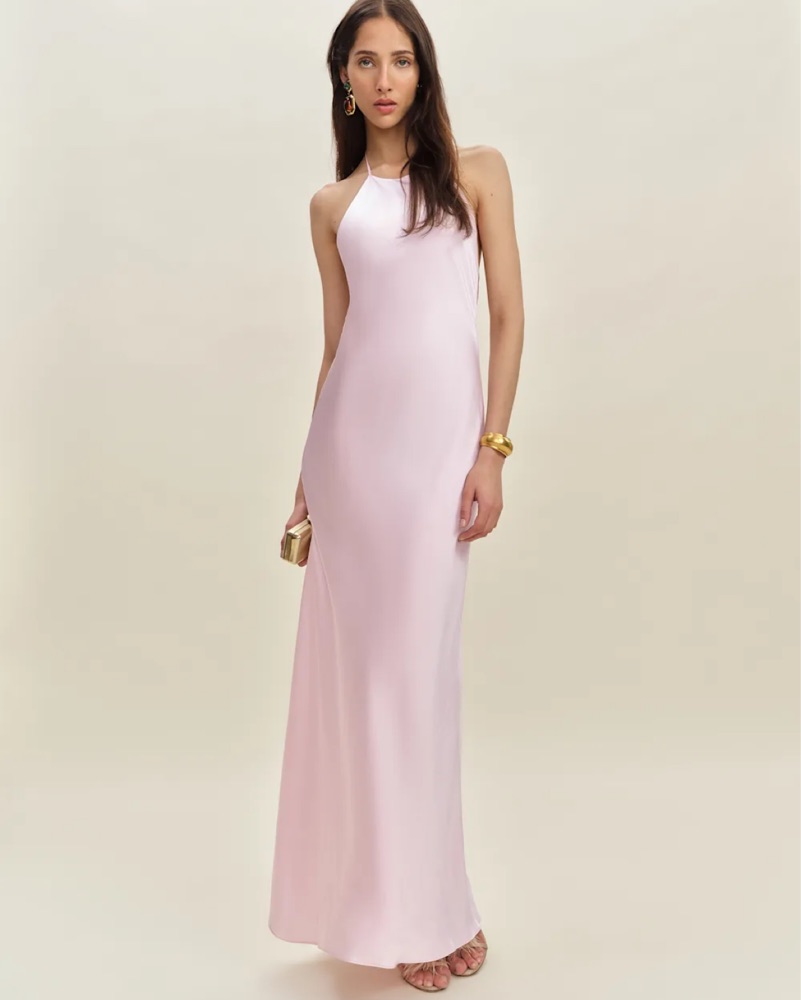 Reformation Jeany Silk Dress by Reformation - Pickle