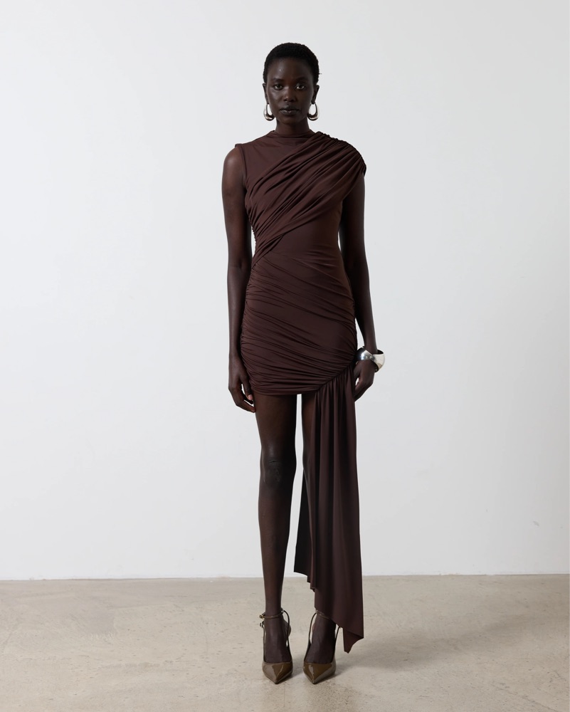De La Vali Ravenna Brown Dress by De La Vali - Pickle