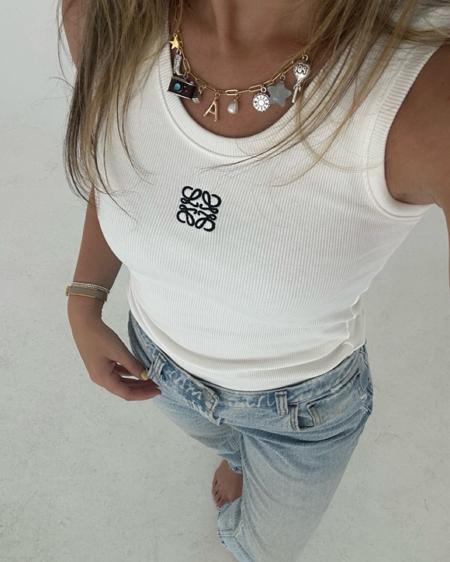 White Loewe Tank Top by Loewe - Pickle