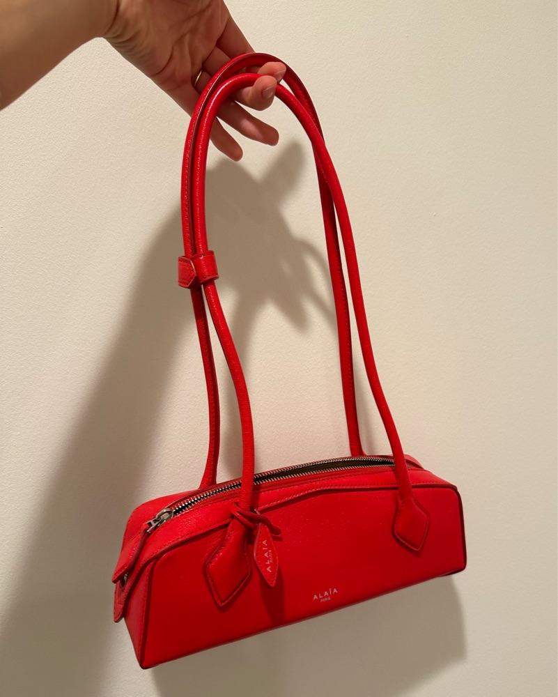 Red Alaia Le Teckel Shoulder Bag by Alaia - Pickle