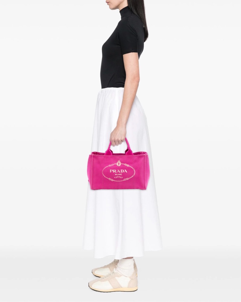 Prada Canapa Tote With Strap by Prada - Pickle