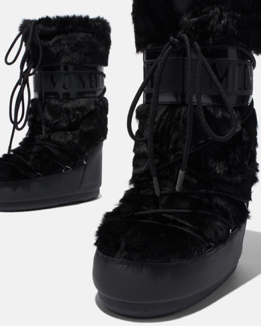 Fur-Trimmed Moon Boots by Moon Boot - Pickle