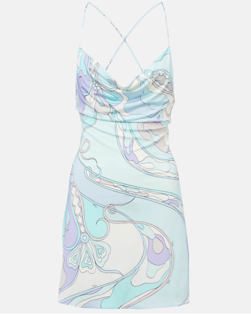 Emilio Pucci Blue Marble Print Dress NEW by Pucci - Pickle