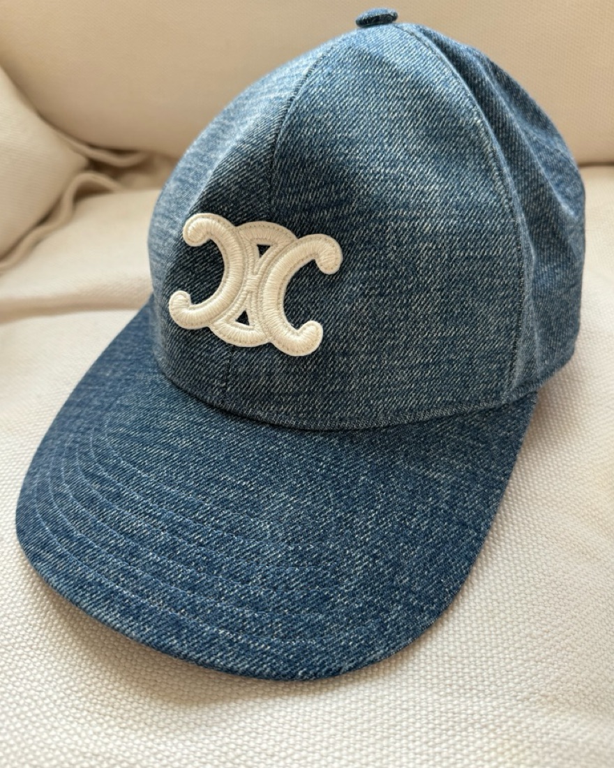 CELINE デニムブルー キャップ CELINE】セリーヌ ユニオンウォッシュ デニム キャップ (CELINE