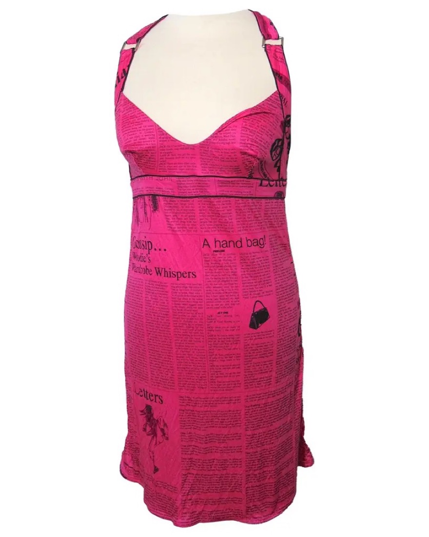 John Galliano - Pink Newspaper Dress by John Galliano - Pickle