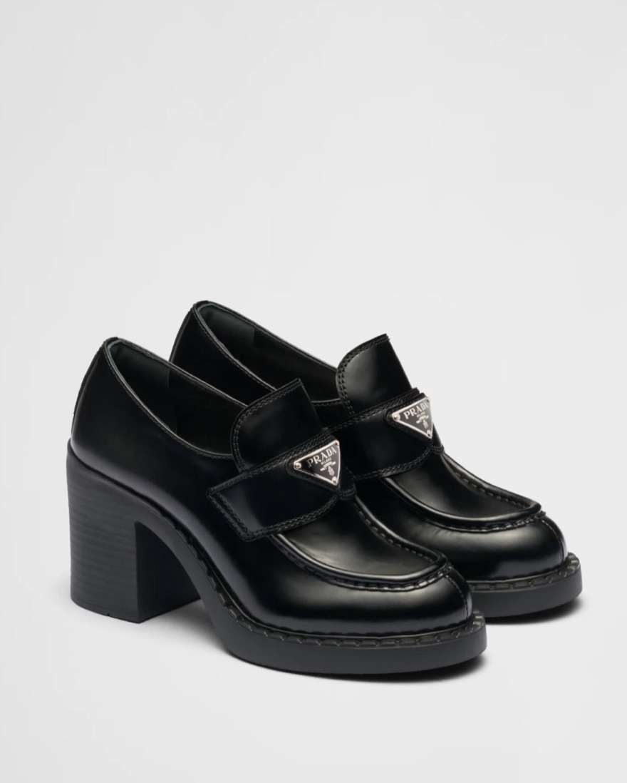 靴 PRADA Leather Low Heels 37 Prada 85mm Patent Leather Mules | Sendegaro