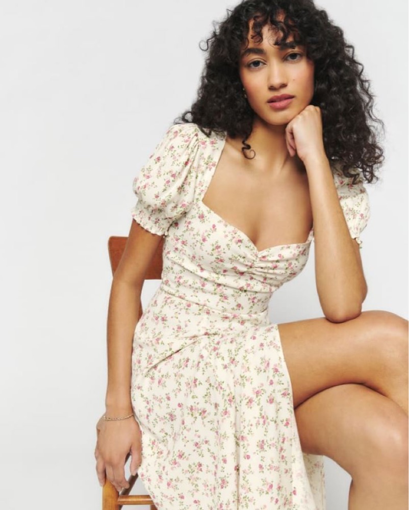 Reformation Lacey Midi Dress by Reformation - Pickle