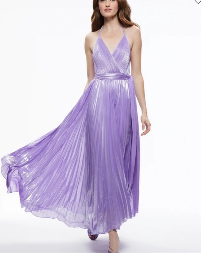 Stunning Pleated Lavender Maxi Dress by Alice & Olivia - Pickle
