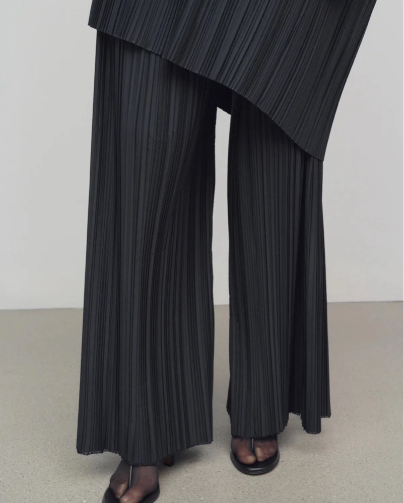 The Row Gala Pleated Black Palazzo Pants by The Row - Pickle