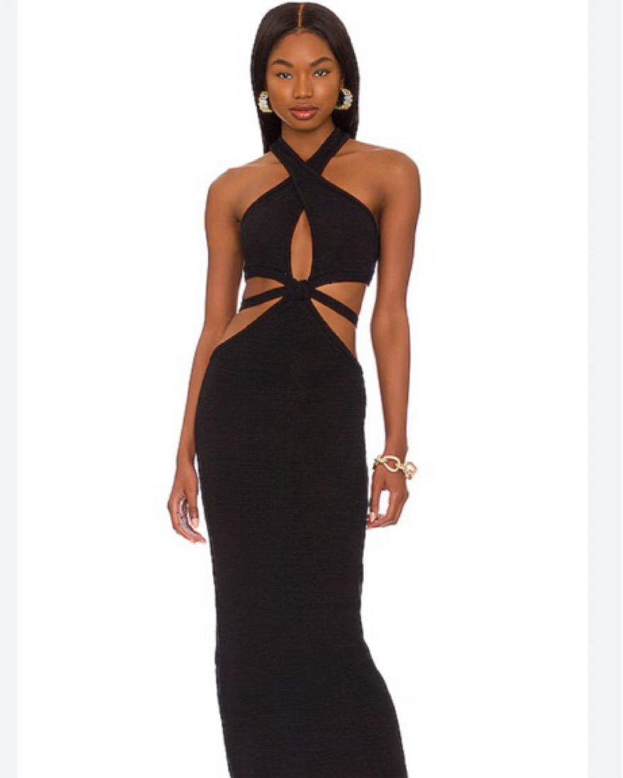 CULT GAIA Aziza Knit Dress In Black by Cult Gaia - Pickle