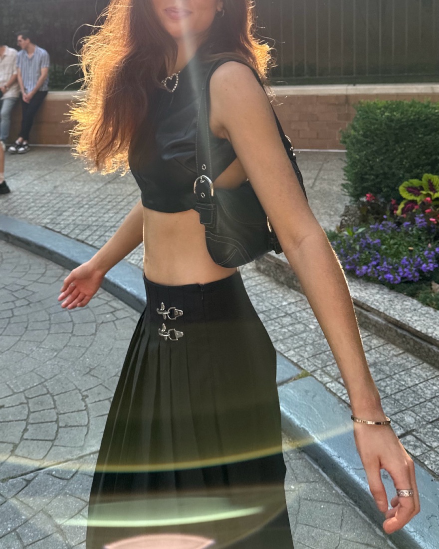 Lioness | Onyx Black Midi Skirt by Lioness - Pickle