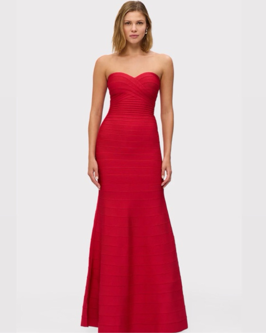 Herve Leger Sara Gown Lipstick Red by Herve Leger - Pickle