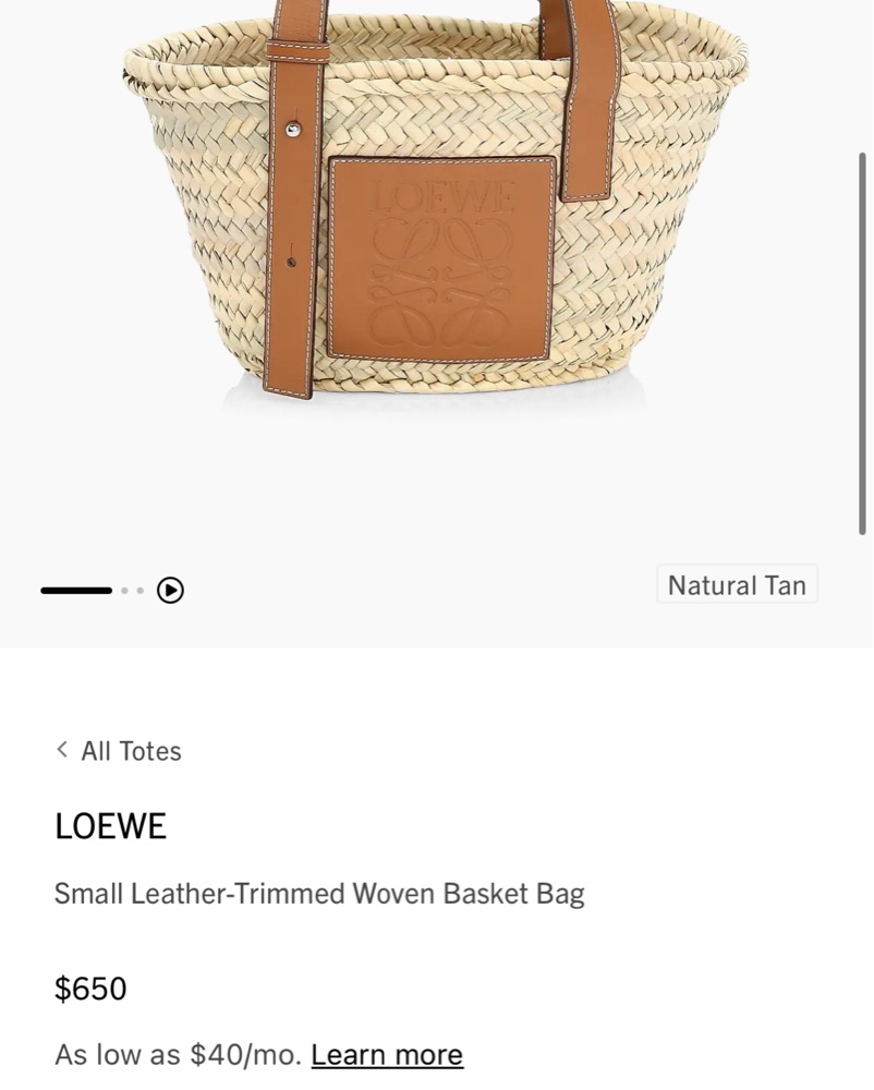 Loewe Woven Basket Bag by Loewe - Pickle