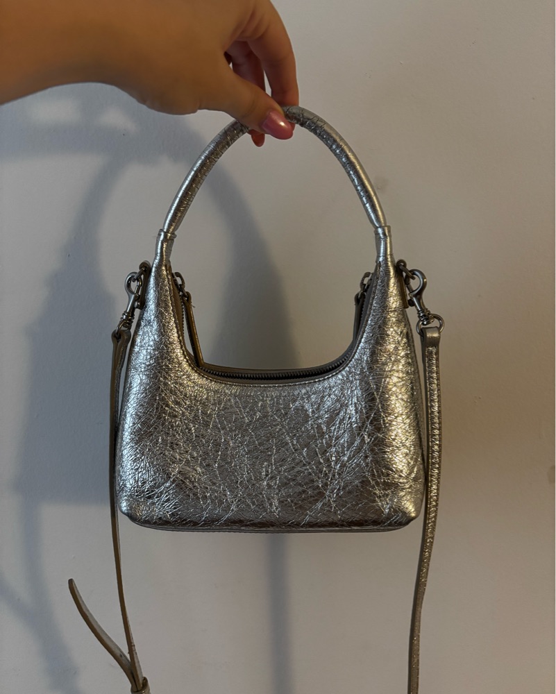 Marge Sherwood Silver Crinkle Mini Bag by Marge Sherwood - Pickle