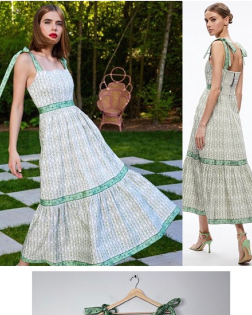 Alice + Olivia Corset Midi-Dress by Alice & Olivia - Pickle