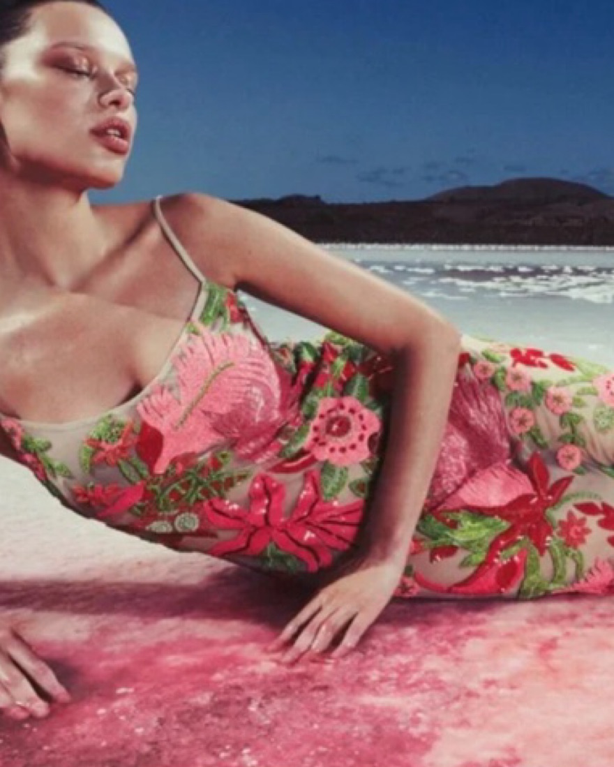 GAIA25枚リクエスト Cult Gaia Pink Beaded Midi Dress - XS by Cult Gaia - Pickle