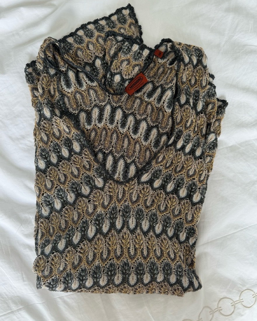 極美品　MISSONI 秋色チュニック　M Missoni Gold Metallic Coverup by Missoni - Pickle