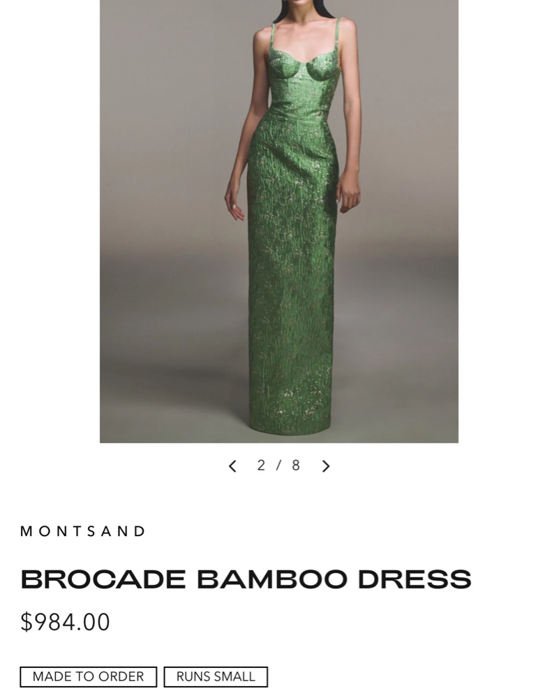 CultMia Montsand Brocade Bamboo Dress by Montsand - Pickle